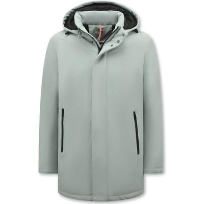 Winterjas Heren Waterdicht - Parka Jas Heren - Lange winterjas heren - 8766 - Witte Jas