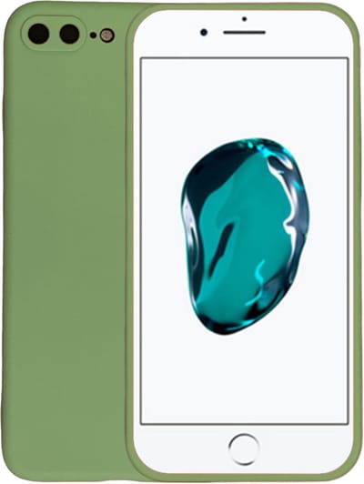 Smartphonica Telefoonhoesje Geschikt voor iPhone 7/8 Plus siliconen hoesje - Backcover Siliconen Case - Groen geschikt voor Apple iPhone 7 Plus;Apple iPhone 8 Plus