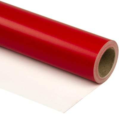 Dailygoody - Rood inpakpapier - Cadeaupapier - Perfect voor bruiloften en verjaardagen - 76 cm x 10 m - Effen kleur - Geschikt voor verschillende gele..