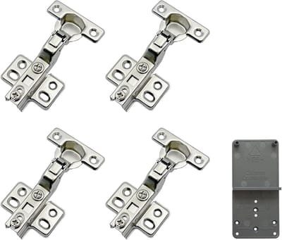 26mm Soft Close Mini Scharnieren met Hydraulische Demper voor Keuken- en Lichtkasten - Automatische Hinge met Geïntegreerde Demping, Set van 4