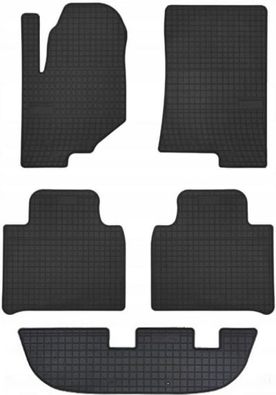Wielganizator SolidPRO - Auto Rubber Matten - Zwart - SsangYong Rexton IV SUV 3 rijen