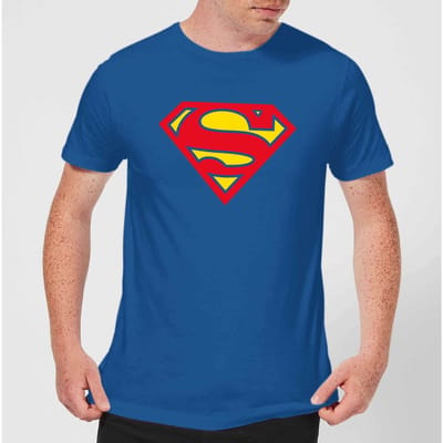 Justice League Supergirl Logo Men's T-Shirt - Royal Blue - S