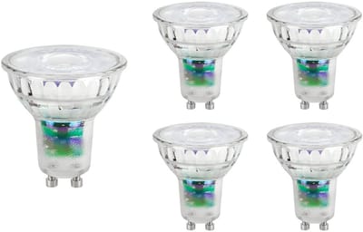 Spectrum LED Lamp GU10 - 2.5W - 230V - 460 Lumen - 3000K Warm Wit - Ø50mm - Voor Werkverlichting, Spiegelkast of Garage - 5 stuks