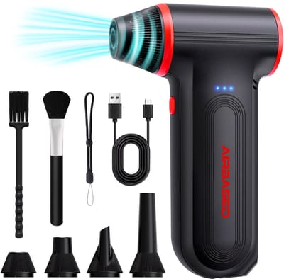 Airbased X100 Air Duster Draadloos - Oplaadbaar 5000mAh - 150.000 RPM - Perslucht - Compressed Air - Stofreiniger - Luchtblazer - Perslucht - Turbo Fan