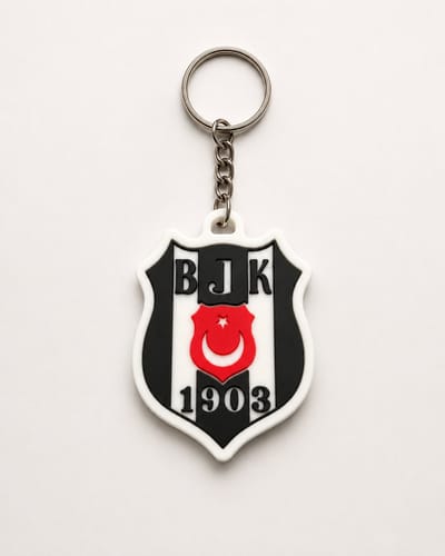 Skushy Besiktas Sleutelhanger - BJK Voetbal Fan Cadeau - Sleutelhanger Accessoire voor Tas of Sleutels - Cadeau voor Voetbalfans - Besiktas JK Supporter Geschenk - Turkse Voetbalclub Sleutelhanger Accessoire - Besiktas Sleutelhanger