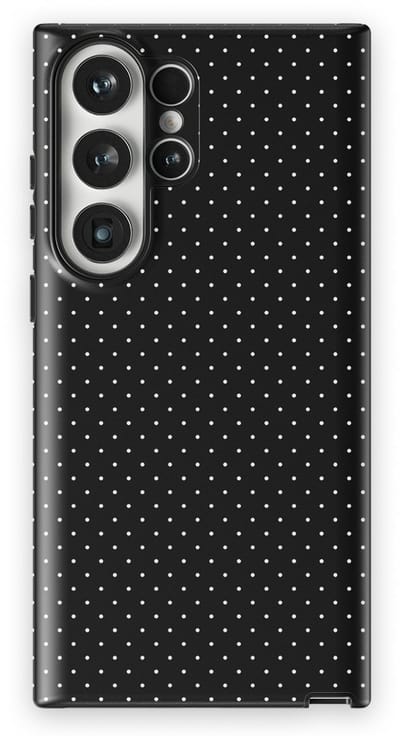 Micro Dots Tough Hoesje Samsung Galaxy S23 Ultra | Geschikt Voor Mag | Stippen Motief Backcover Samsung Galaxy S23 Ultra Mono Chic