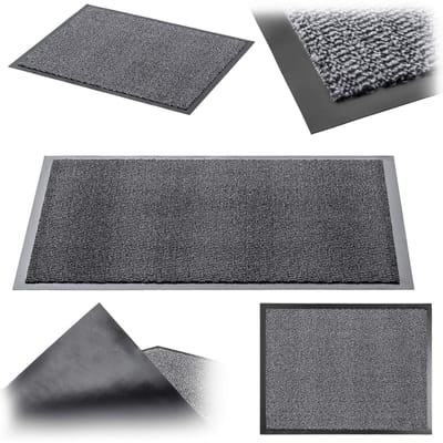 KADAX Antislip vuilvangmat, deurmat voor binnen en buiten, deurmat voor entrees en voordeuren (grijs, 40 x 60 cm)