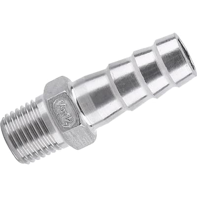 Raccord de Tuyau Fileté Mâle en Acier Inoxydable Connecteur Queue de Tuyau Barbelé (34 x15mm)