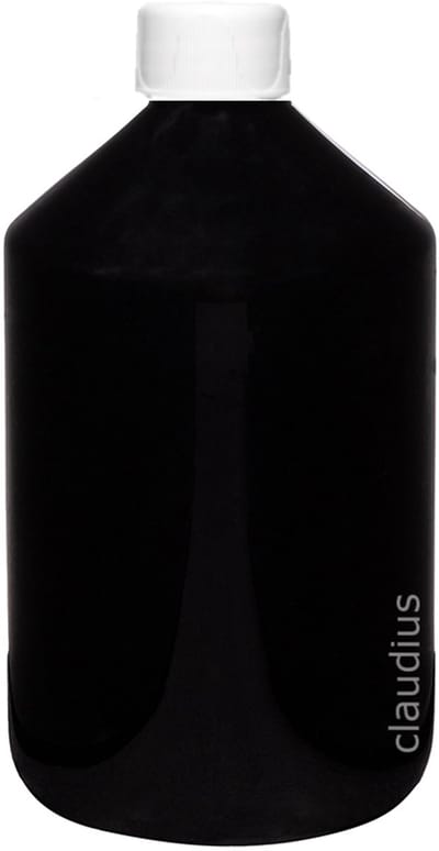 Lege Plastic Fles 500 ml zwart met Witte Dop - set van 10 stuks - navulbaar - leeg