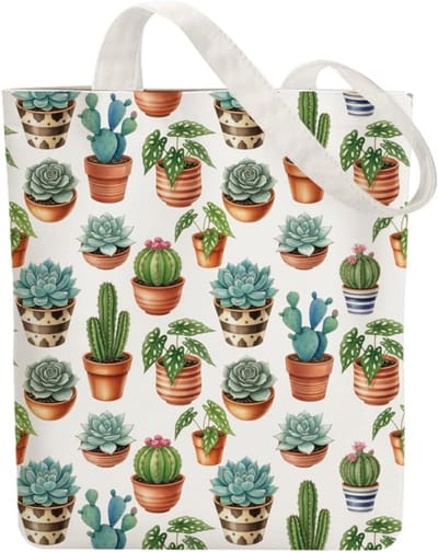 Katoenen draagtas met gratis make-uptas - ruime katoenen tas met persoonlijke afwerking