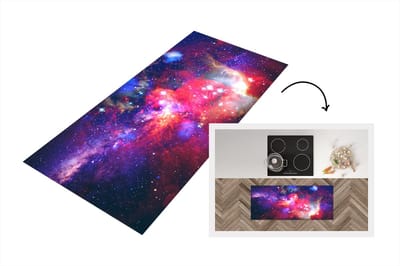 Keukenloper - Loper keuken - Kleuren - Sterren - Heelal - 120x50 cm - Keukenloper vinyl