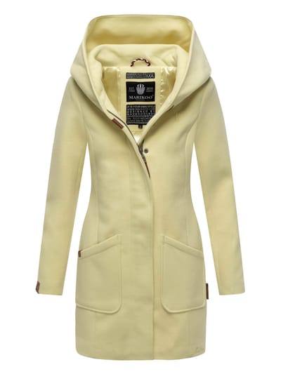 Marikoo dames wintermantel met capuchon en getailleerd model