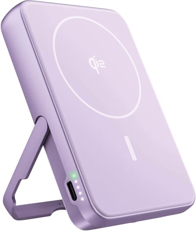 Fresh 'n Rebel Magnetische Powerbank 10000 mAh - MagSafe & Qi2 geschikt - Draadloze Powerbank iPhone & Android - USB-C - Dreamy Lilac