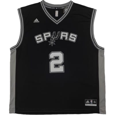 Adidas X NBA Samenwerking San Antonio Spurs Kawhi Leonard Mode Zacht Comfortabel Casual Basketbalshirt Heren shirt Zwart 7818A-304-AEB1585 3XL gray