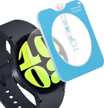 kwmobile 2x smartwatch screenprotector geschikt voor Samsung Galaxy Watch 6 44mm - Protector sporthorloge krasbestendig - Transparant met aanbrengtool