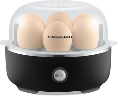 Elektrische eierkoker - Eierapparaat - Perfecte eieren koken - Automatische uitschakeling - Voor 7 eieren - Zwart