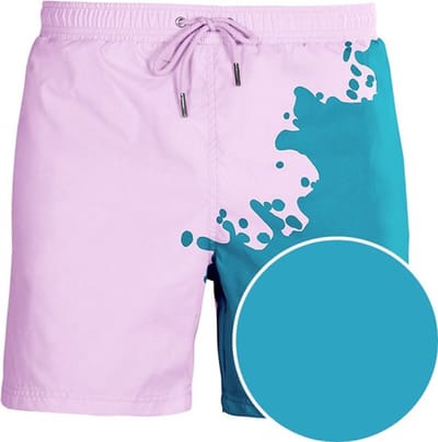SEA'SONS jongens kleurveranderende zwemshort blauw-roze - 134/140