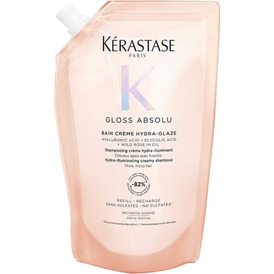 Kérastase Anti Frizz Shampoo Met Glanseffect Voor Dik Pluizig Haar Kérastase - Gloss Absolu Bain Riche Crème Hydra-glaze Navulverpakking Anti-frizz Shampoo Met Glanseffect - Voor Dik, Pluizig Haar