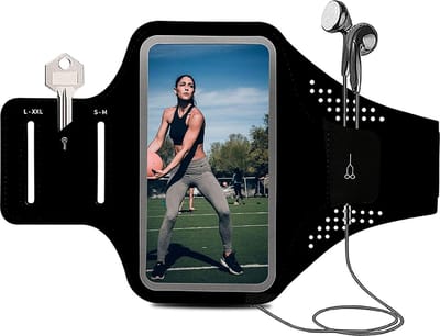 Telefoonhoesje Universeel - Hardloop Telefoonhouder - Sportarmband - Sport Armband - Universele Hoesje - Zwart