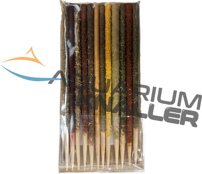 Aquarium Knaller - Garnalenlollies aquarium - Garnalenvoer - 11 cm variatie pack (12 stuks)