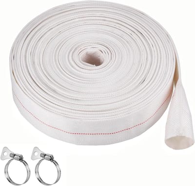 20 meter afvoerslang met een diameter van 32 mm, inclusief 2 clips voor waterpompen, tuinirrigatie en zwembadgebruik