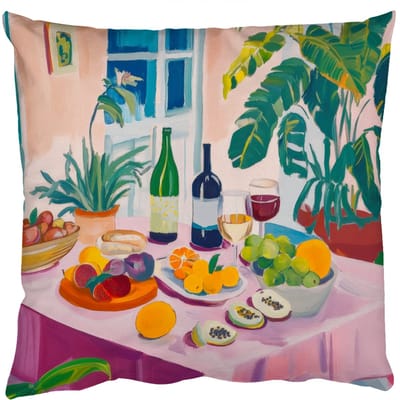 Sierkussens - Kussentjes Woonkamer - 50x50 cm - Tafel - Wijn - Fruit