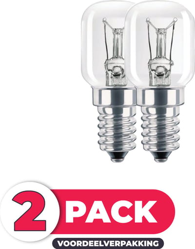 Osram Ovenlamp Gloeilamp E14 - 15W - Warm Wit Licht - Niet Dimbaar - 2 stuks