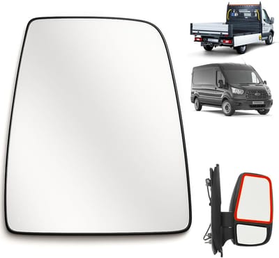 3L-Bovenspiegelglas rechts (bestuurderszijde), niet-verwarmd, voor Ford Transit Mk8 (vanaf 2014) – 1823994 BK3117K740AA – Spiegelglas + montageplaat