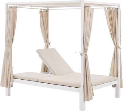 Dubbel Ligbed / Loungebed Kreta - Beige / Wit