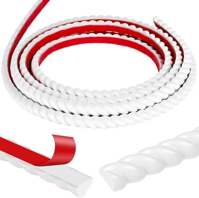 Peel and Stick Wanddecoratie, Zelfklevende Moulding voor Stoelrail en Accentwand, Decoratieve Stucco Strips voor Hal en Spiegel (Wit, 3mx10mm)