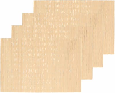 Secret de Gourmet Tafel placemat - Set van 4x stuks - naturel bamboe - 45 x 30 cm - Tafel onderleggers