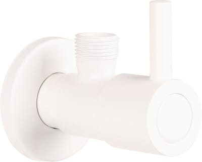 Differnz Hoekstopkraan Mat Wit - Met Rozet - Toiletkraan