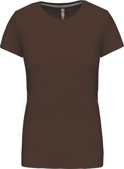 Kariban Dames t-shirt ronde hals korte mouwen K380 - Chocolate - XXL