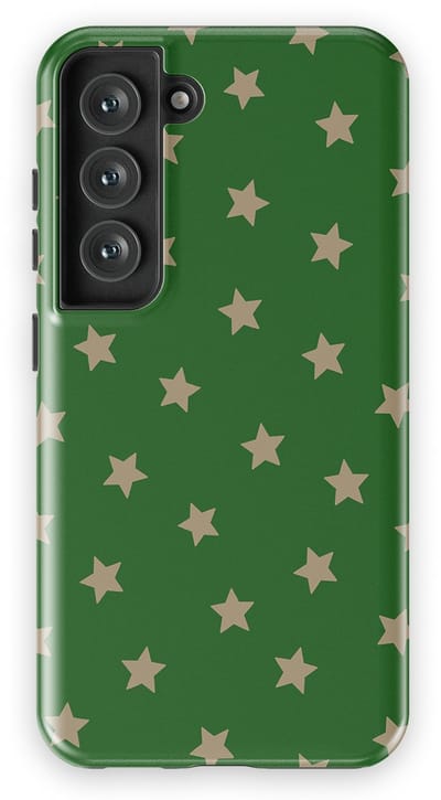 DripCase Hoesje Samsung Galaxy S23 | Sterren Design | Magnetisch Opladen | 2-in-1 Ontwerp | Stars Backcover Forest Gold