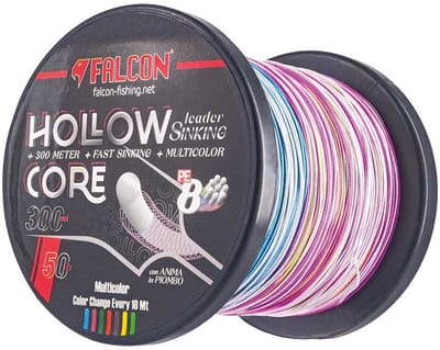Falcon Hollow Core Leader Sinking Big Game 300 M Gevlochten Vislijn Veelkleurig 60 Lbs
