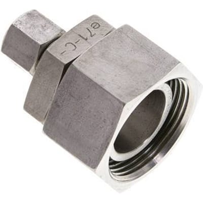 8L & 28L RVS Rechte Snijringkoppeling Draaidoorvoer 160bar FKM O-ring en Afdichtconus ISO 8434-1