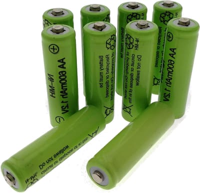 Oplaadbare Batterijen - AA Batterijen - Solar Verlichting - Hoge Capaciteit - 10 Stuks - Groen