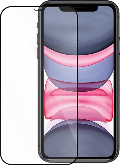 Mobile5 - Glas Screenprotector voor iPhone 11 - Matte afwerking - Anti Reflectie - Kras en Valbestendig - Gehard Glas - Volledig scherm vullend - Zwart omlijnd
