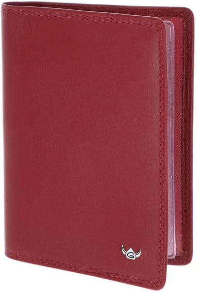 Golden Head Leren identiteitskaarthoesje Polo RFID Protect Ausweishülle 4408 Rot donkerrood