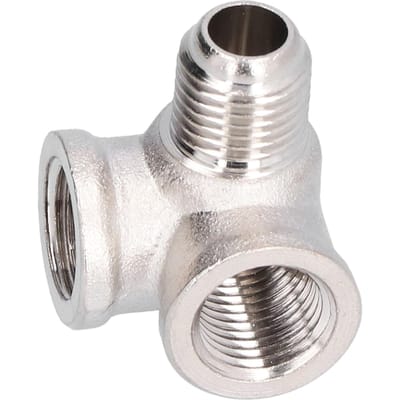 T-stuk Pijpfitting Schuin Messing 3-weg Pneumatische Connector Inverter Luchtcompressor Accessoires