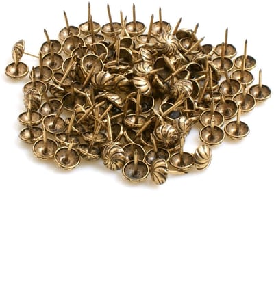Allecto - Decoratieve spijkers - Retro brons - Meubelaccessoires - 100 stuks - Voor interieurstyling - 13x11 mm