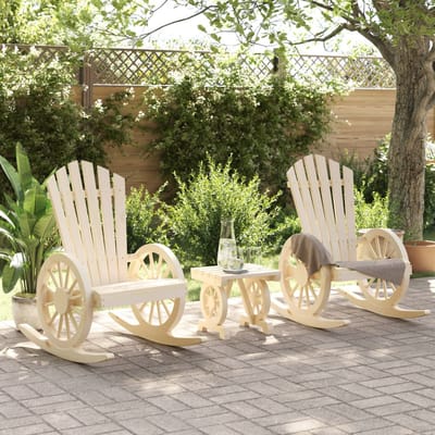 vidaXL - 3-delige - Loungeset - massief - vurenhout