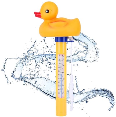 Drijvende Waterthermometer - Zwembad meter - Watertemperatuur meten - Schattige eendvorm - 0-50 graden - Geel