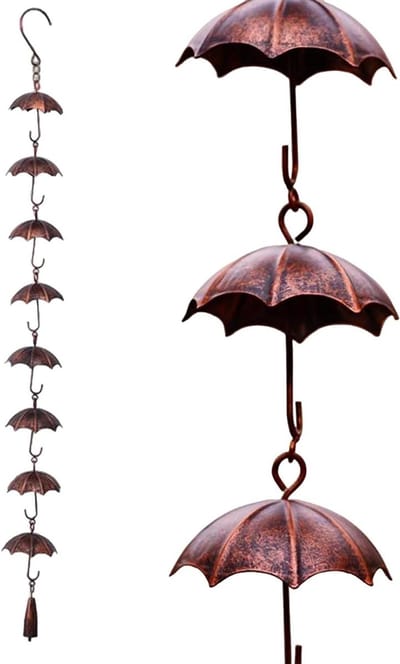 Regenketting Decoratief - Waterafvoer Ketting - Tuin Verfraaien - Kubusvorm Lotus - 25.7 cm - Metaal