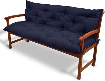 Schommelbank Kussen - Luxe Zitmat - Buiten Ontspannen - Waterdicht Polyester - 100 cm Breed - Blauw