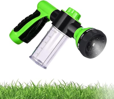 Hogedruk Schuimspuit - Waterspuit Opzetstuk - Auto Wassen - Verstelbare Spraypatronen - 1 Liter - Groen