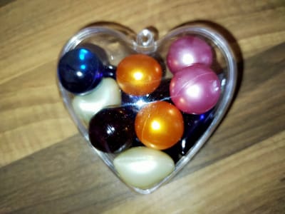 Bonne et Plus Kunststof hart met badparels - cadeau, moederdag, feestdagen, kerst, sinterklaas, valentijn