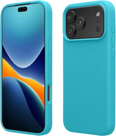 kwmobile telefoonhoesje geschikt voor Apple iPhone 17 Pro Max - Hoesje met siliconen coating - Smartphone case in ijsblauw