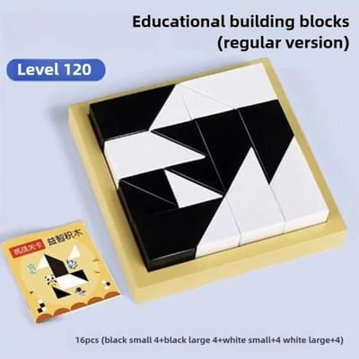 120/370 Niveau Zwart Wit Verborgen Bouwsteen Kinderen Intelligent Puzzelspeelgoed Puzzel Ouder-kind Interactief Tafelspel black