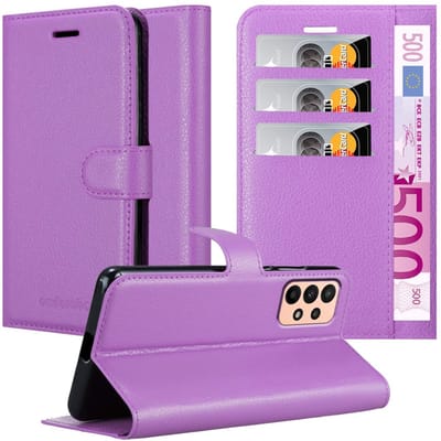 Cadorabo Hoesje geschikt voor Samsung Galaxy A23 4G in MANGAAN PAARS - Beschermhoes met magnetische sluiting, standfunctie en kaartvakje Book Case Cover Etui